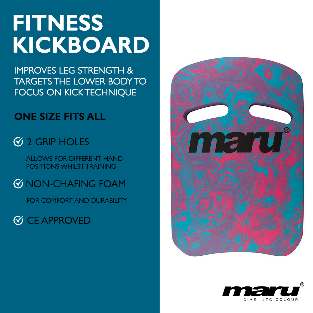 Kickboard - Blauer und rosa Wirbel