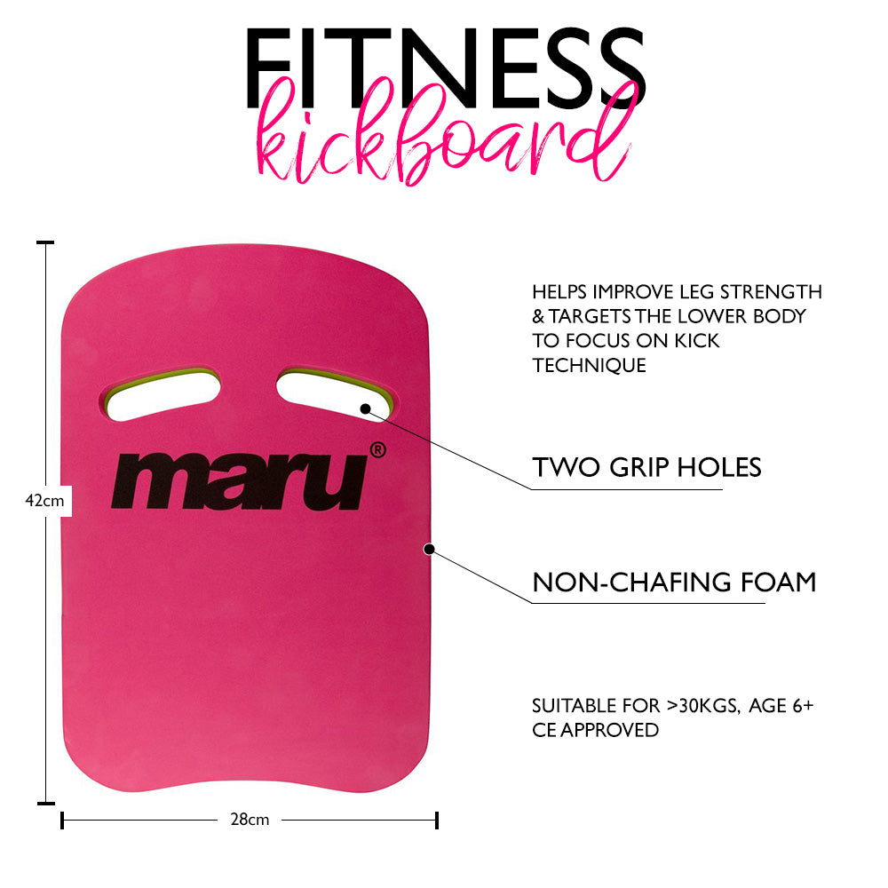 Maru Swim Kickboard - Pink and Lime