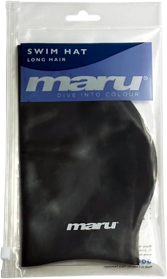 Badekappe für langes Haar - Schwarz