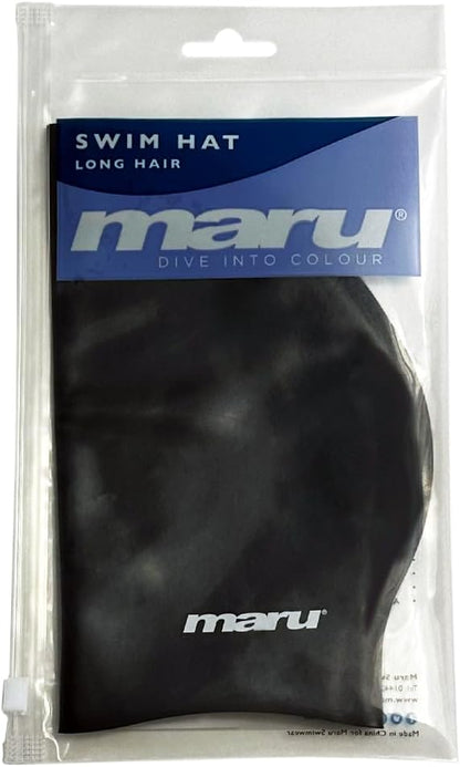Badekappe für langes Haar - Schwarz