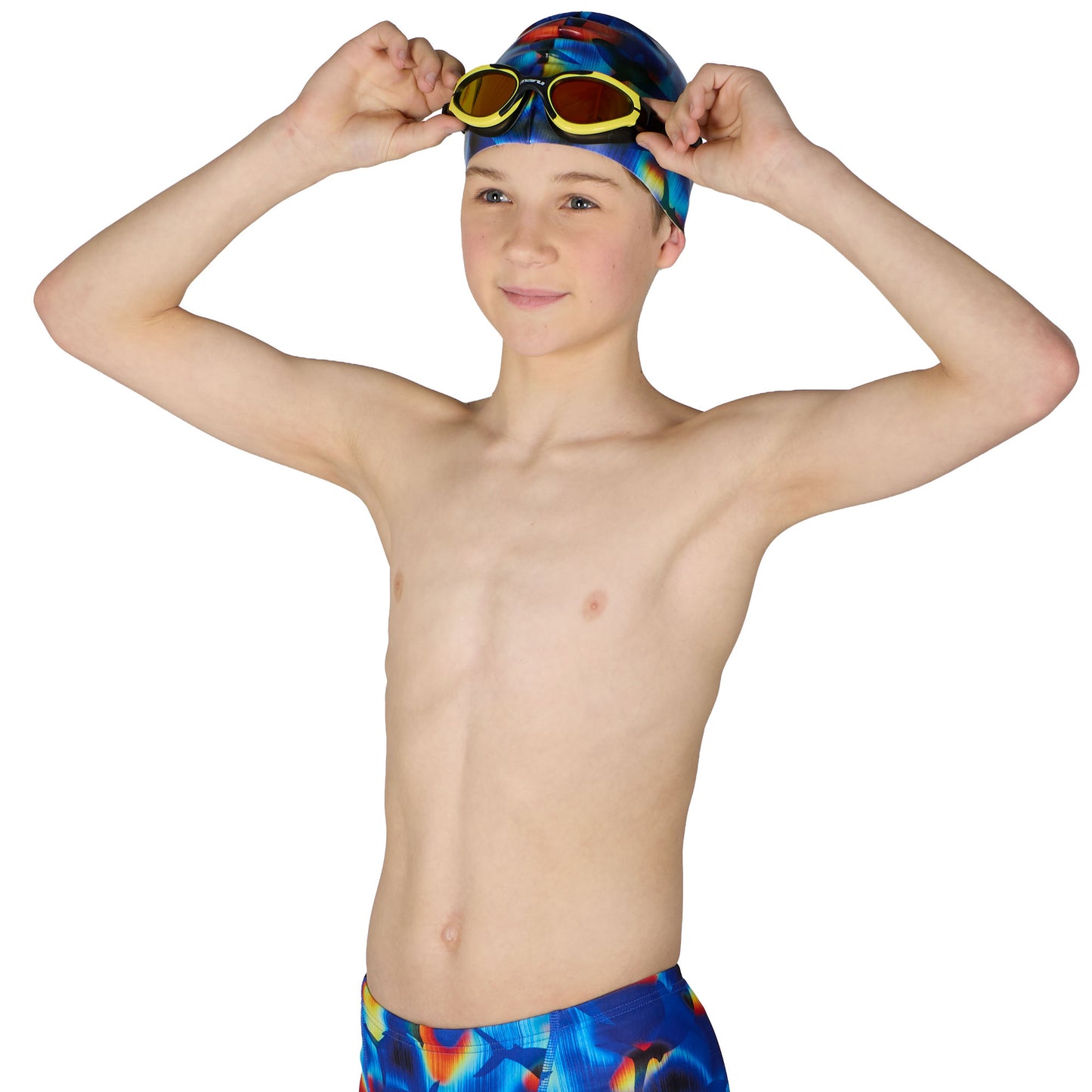 Silicone Swim Cap - Night Shark Print