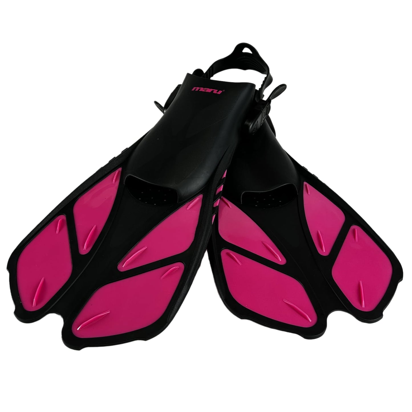 Palmes de plongée – Rose fluo et noir