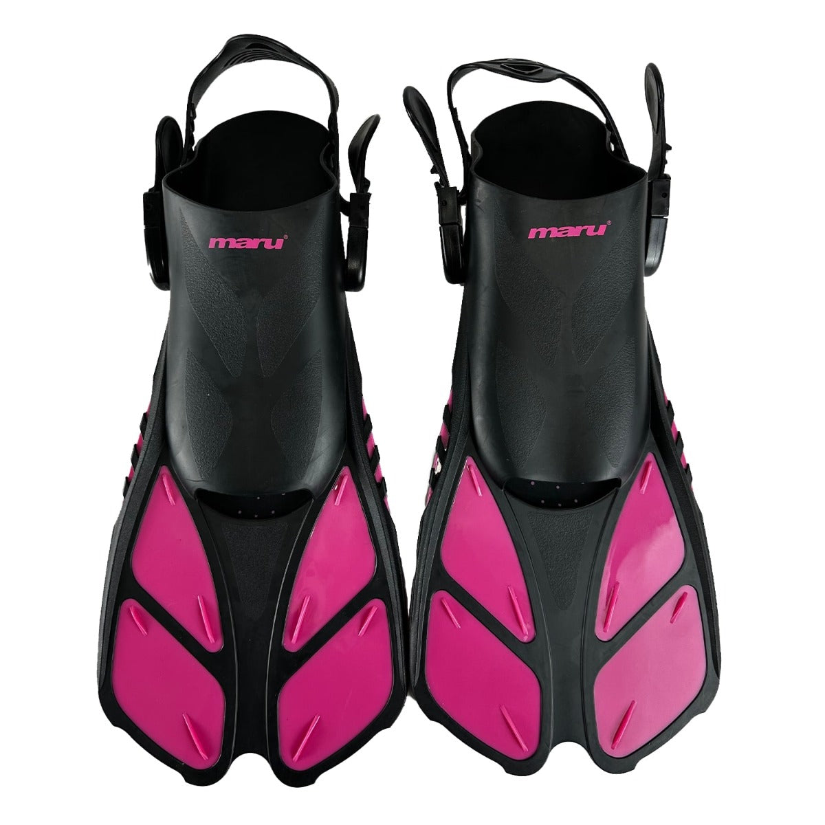 Palmes de plongée – Rose fluo et noir