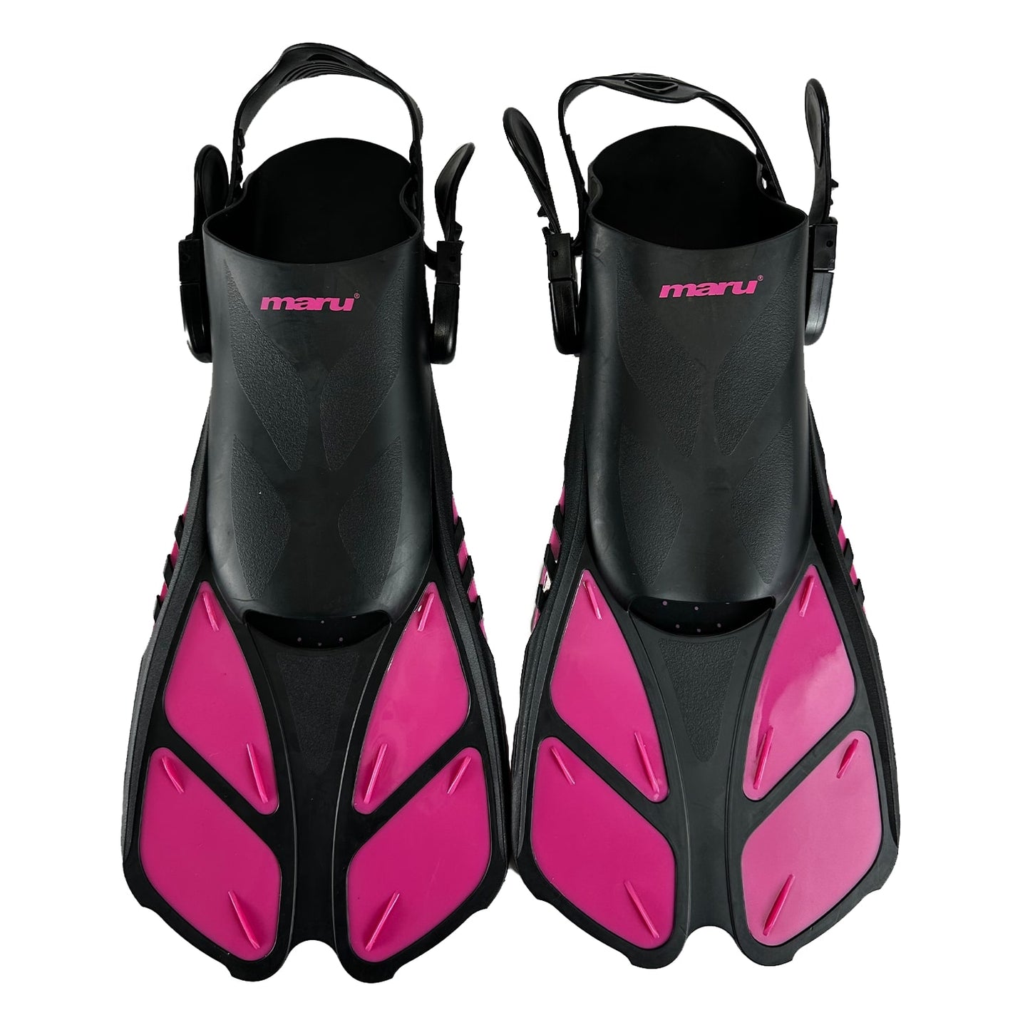 Palmes de plongée – Rose fluo et noir