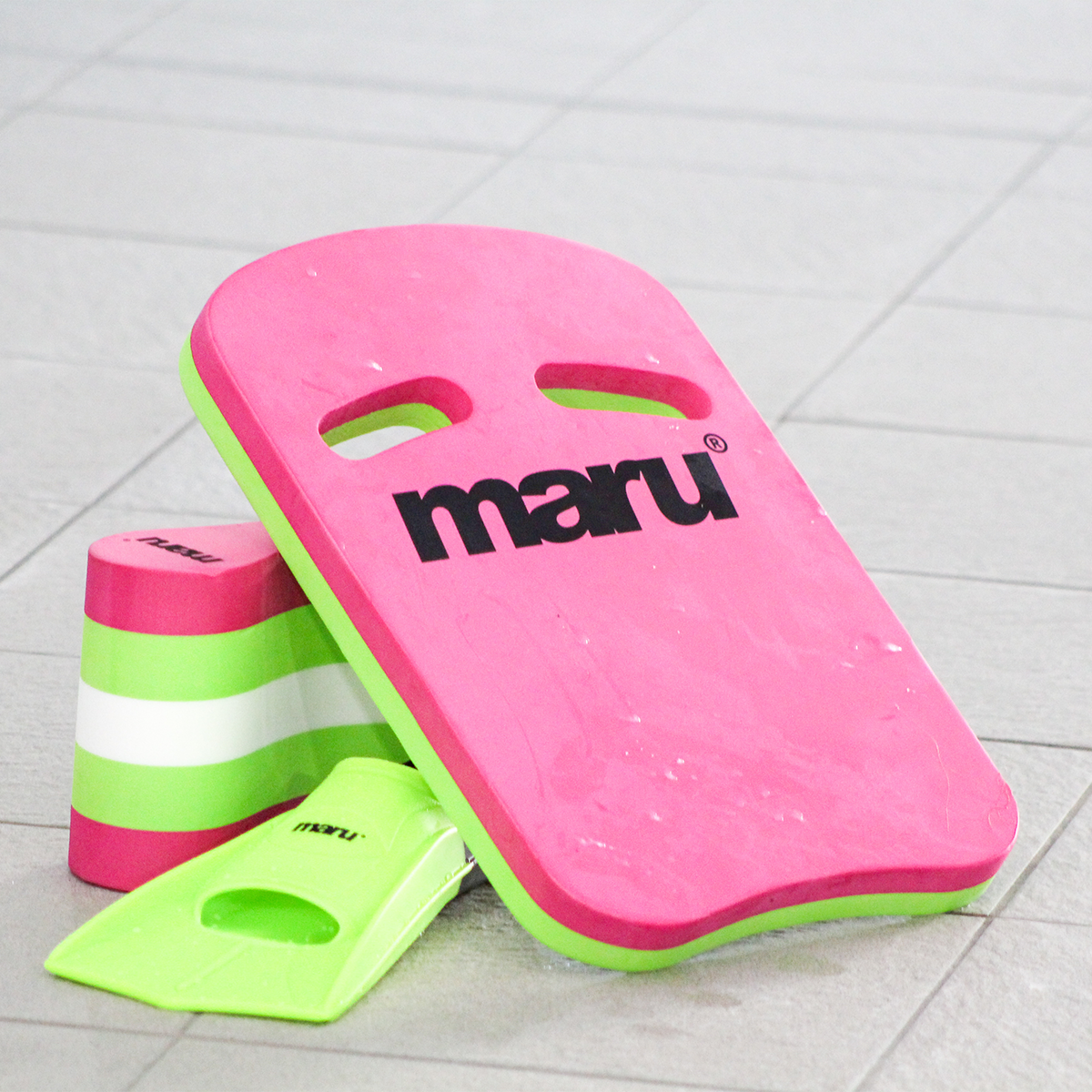Kickboard - Rosa und Limettengrün