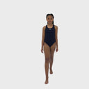 Navy Girls Pacer Ecotech Racer Back Swimsuit