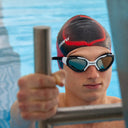Silicone Swim Cap - Black and Red
