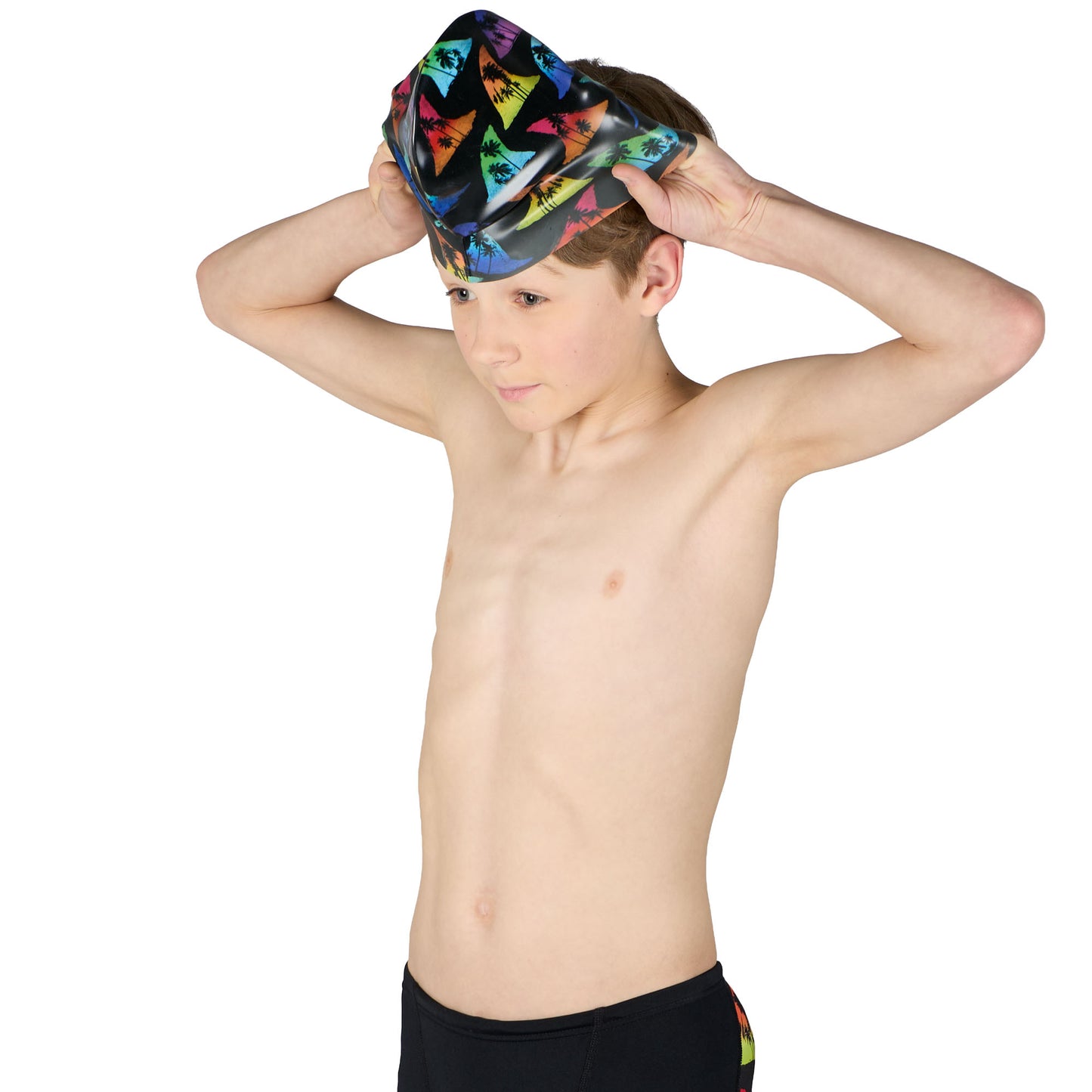 Silicone Swim Cap - Shark Bait Print