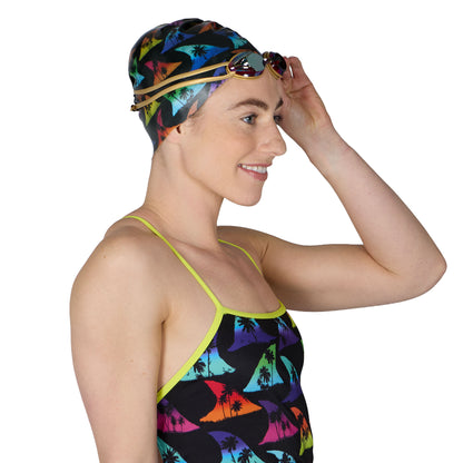 Silicone Swim Cap - Shark Bait Print