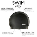 Silicone Swim Cap - Black