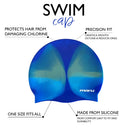 Silicone Swim Cap - Blue and Yellow