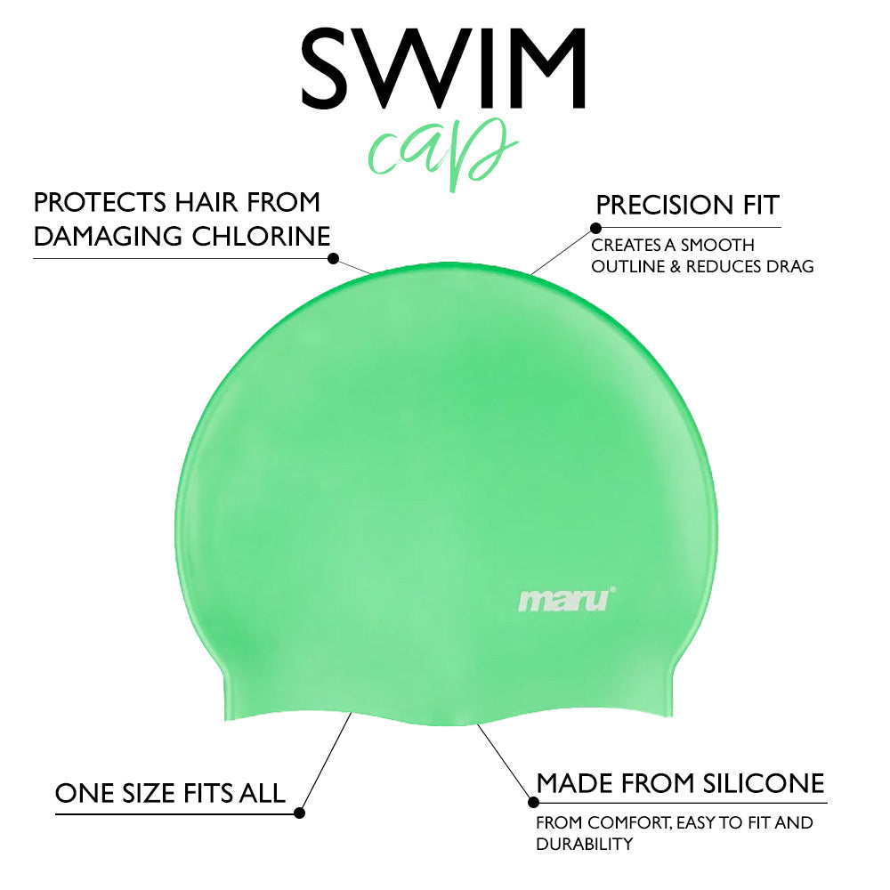 Bonnet de bain en silicone - Vert