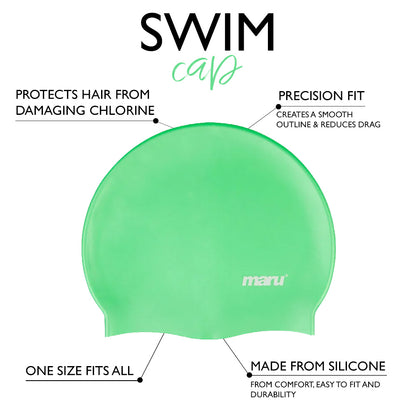 Bonnet de bain en silicone - Vert
