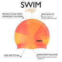 Silicone Swim Cap - Orange Shades