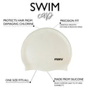 Silicone Swim Cap - White