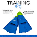 Maru Swim Training Fins - Blue and Lime