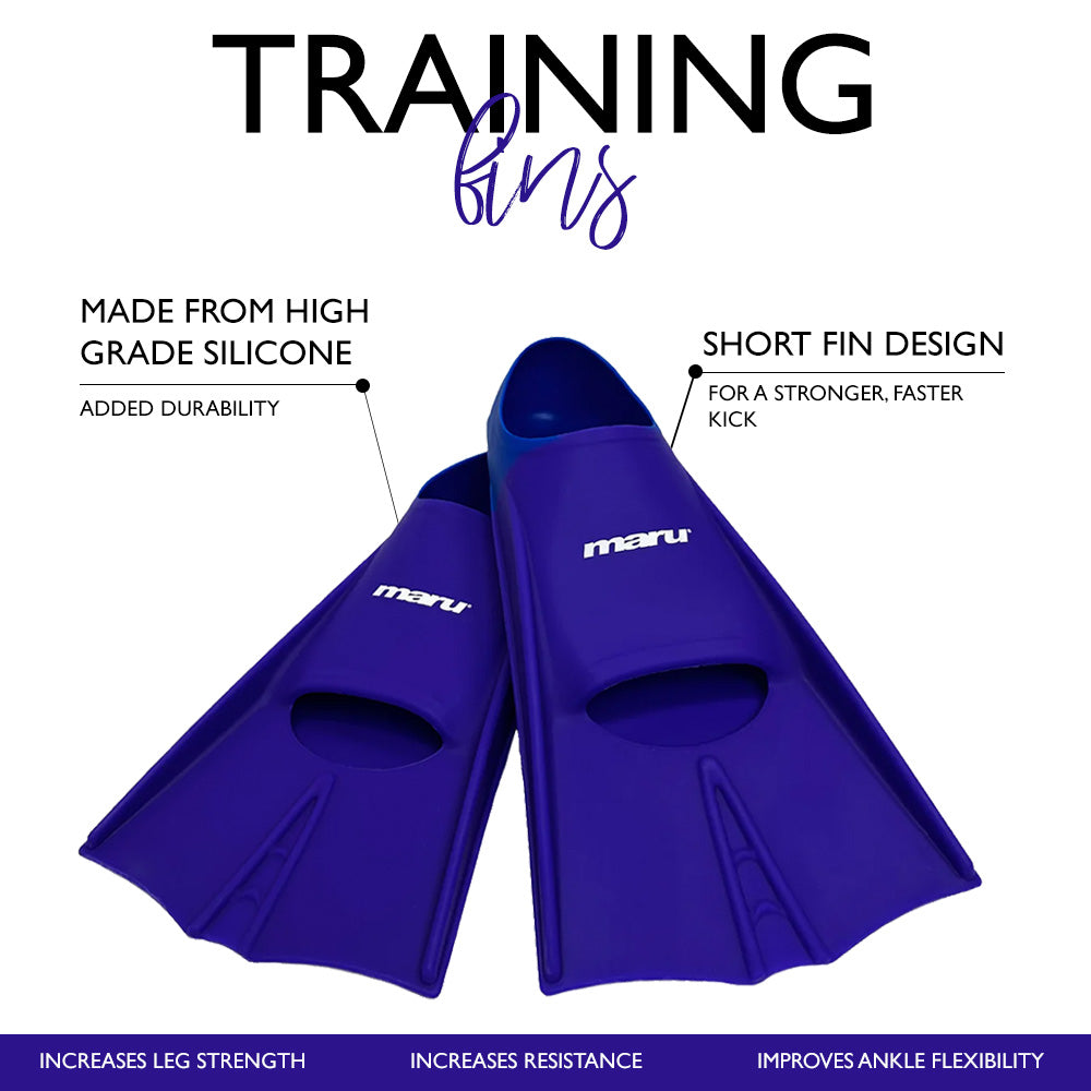 Maru Swim Training Fins - Purple and Blue