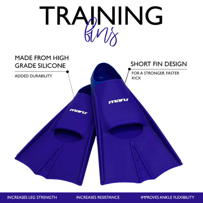 Maru Swim Training Fins - Purple and Blue