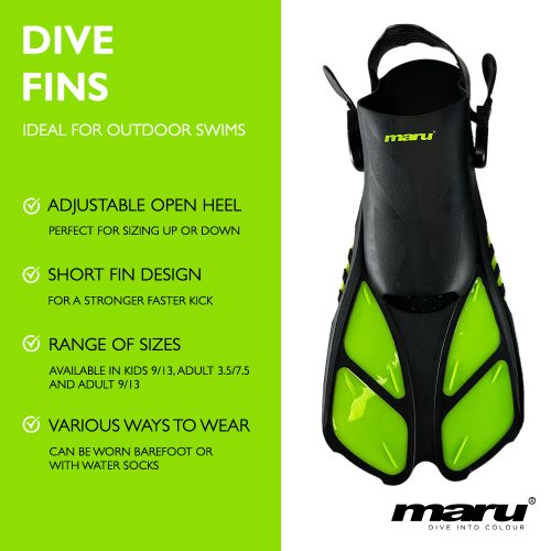 Dive Fins - Neon Lime/Black