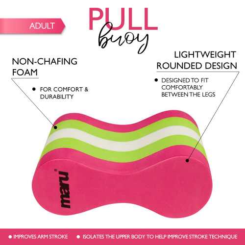 Adult Pull Buoy (Pink/Lime/White)