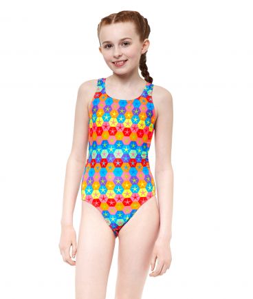 Maru Womens Sixties Sparkle Swimming Costume Tek Back Swimsuit FS4628 RW124