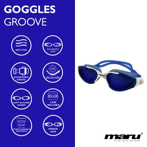 Groove Polarized Mirror Anti Fog Goggle - Blue