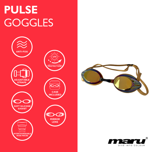 Pulse Mirror Anti-Fog Goggles-Pink/Gold