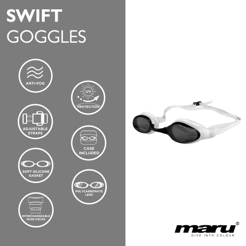 Swift Goggles (White/Black)