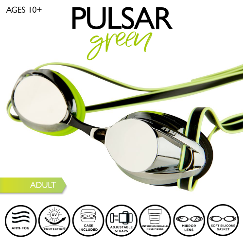 Pulsar Mirror Anti-Fog Goggle (Silver/Lime/Black)